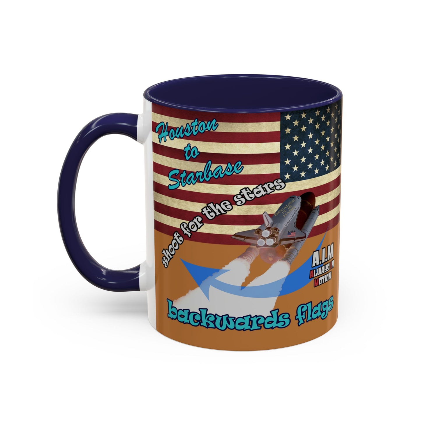 shoot for the stars - Accent Mug (light brown)