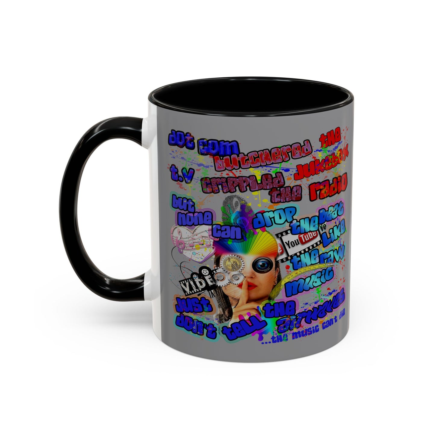 drop the beat - Accent Mug (grey)