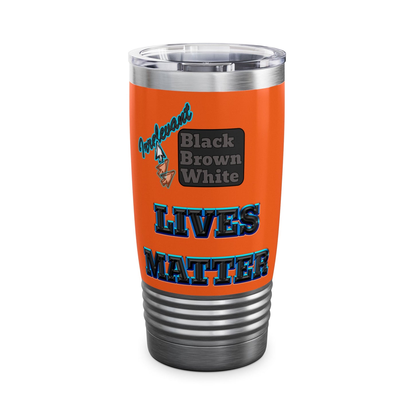 irrelevant - Ringneck Tumbler, 20oz (orange)