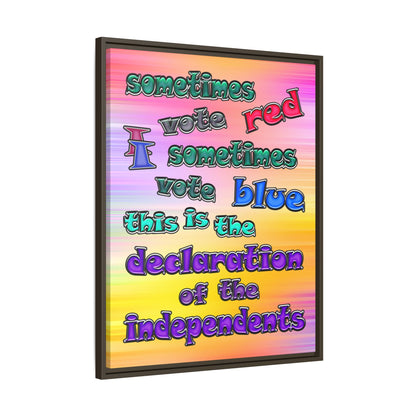 declaration of the independents - framed canvas art (color blur)