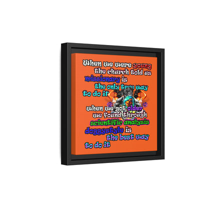 doggystyle - framed canvas art (orange)