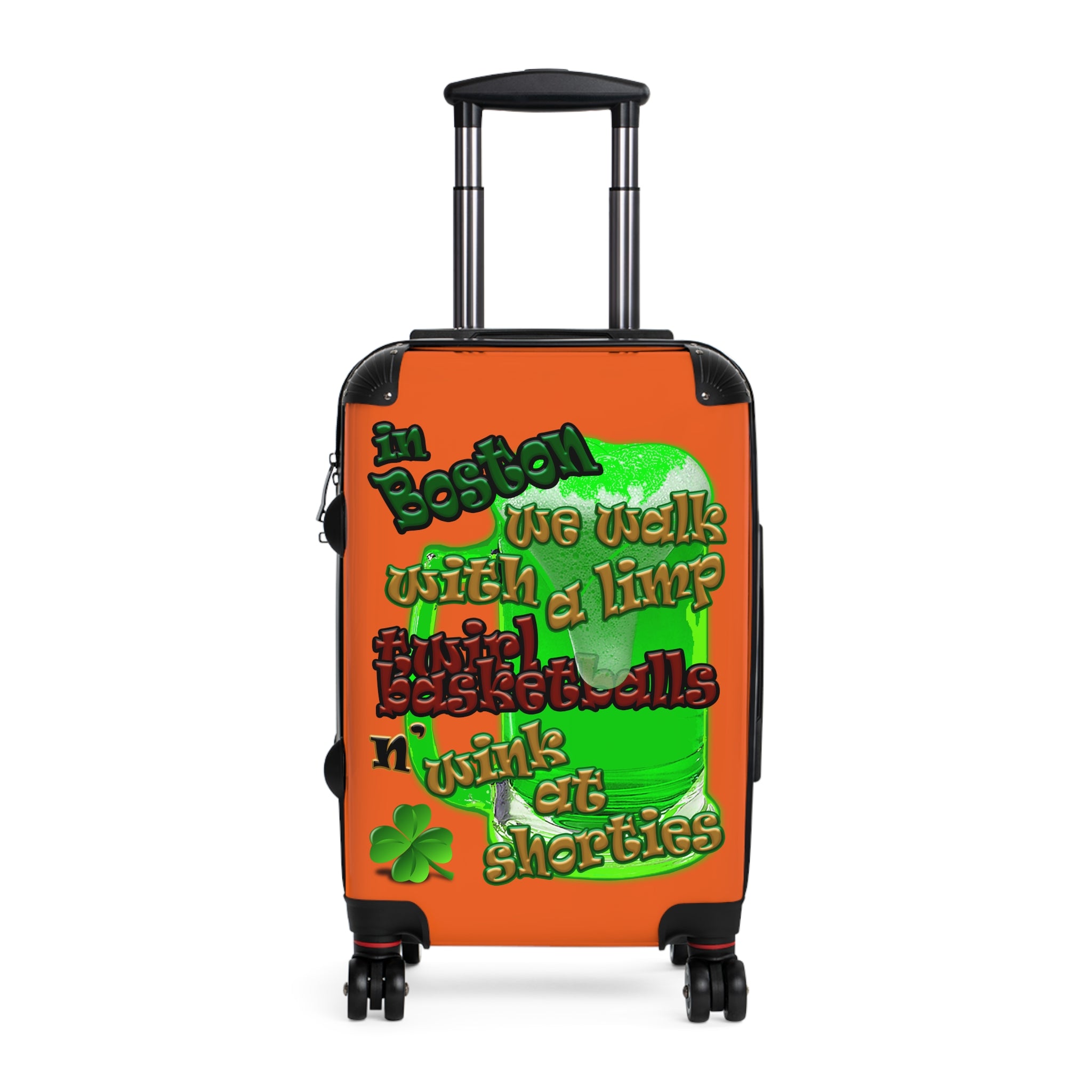 celtics logo - Suitcase (orange)
