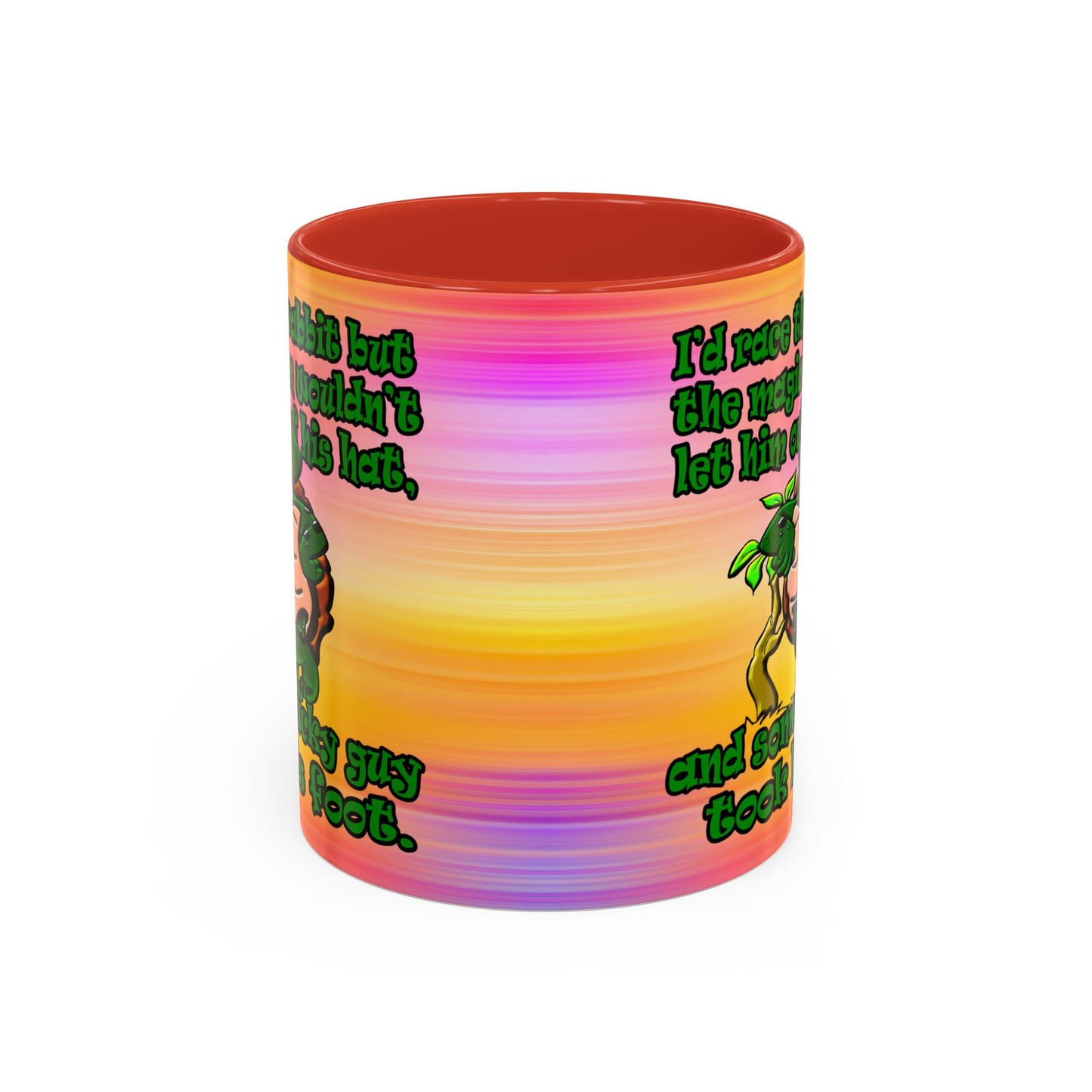 turtle race - Accent Mug (color blur)