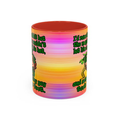 turtle race - Accent Mug (color blur)