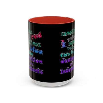 declaration of the independents - Accent Mug (black)