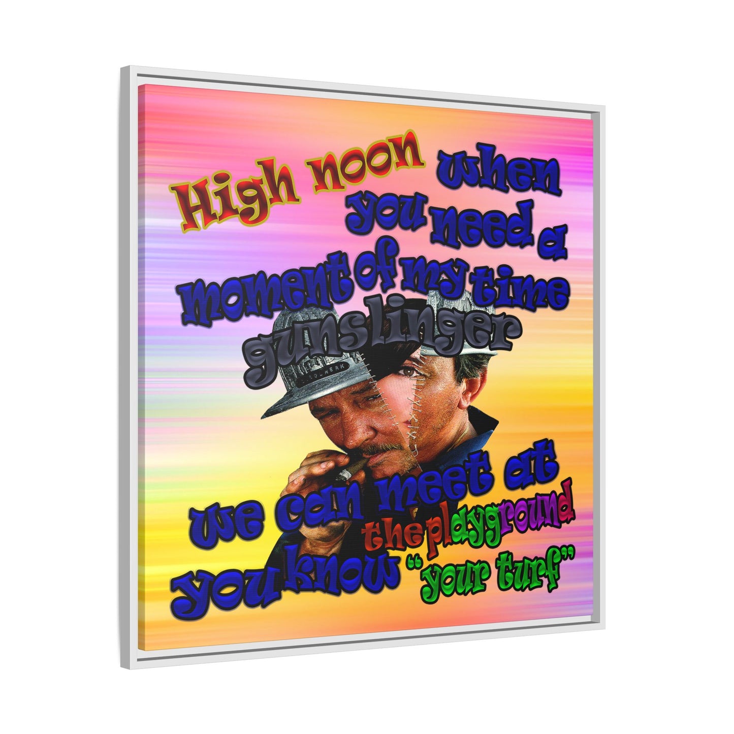 high noon - framed canvas art (color blur)