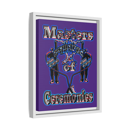 em cee squared - framed canvas art (purple)