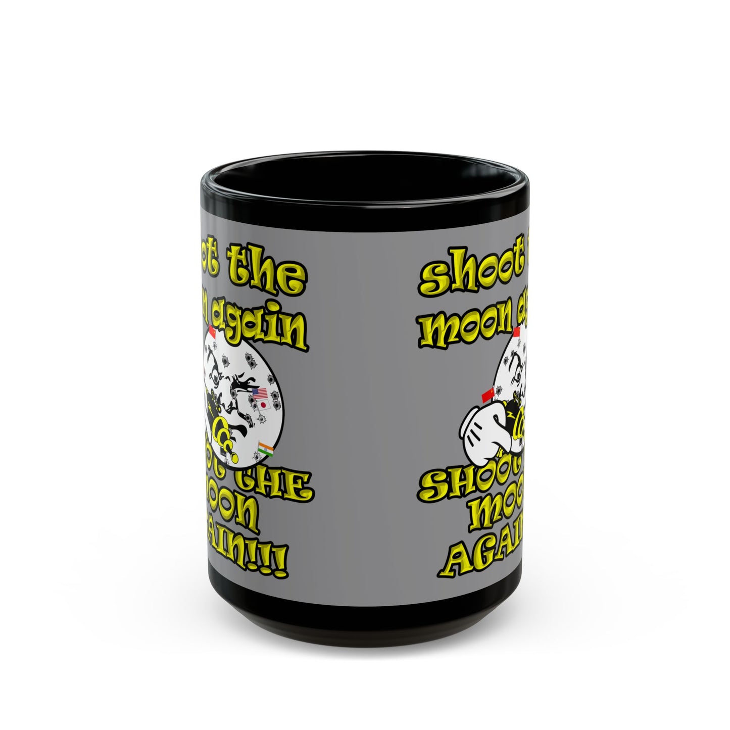 shoot the moon again - Black Mug (grey)