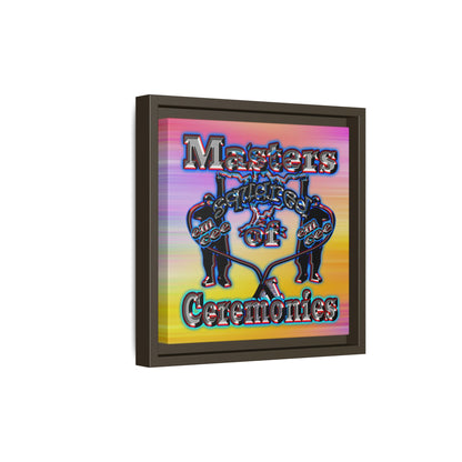 em cee squared - framed canvas art (color blur)