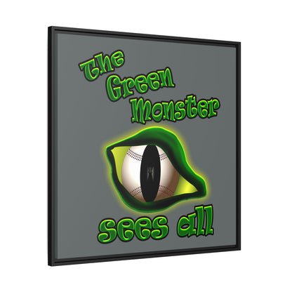 green monster - framed canvas art (dark grey)