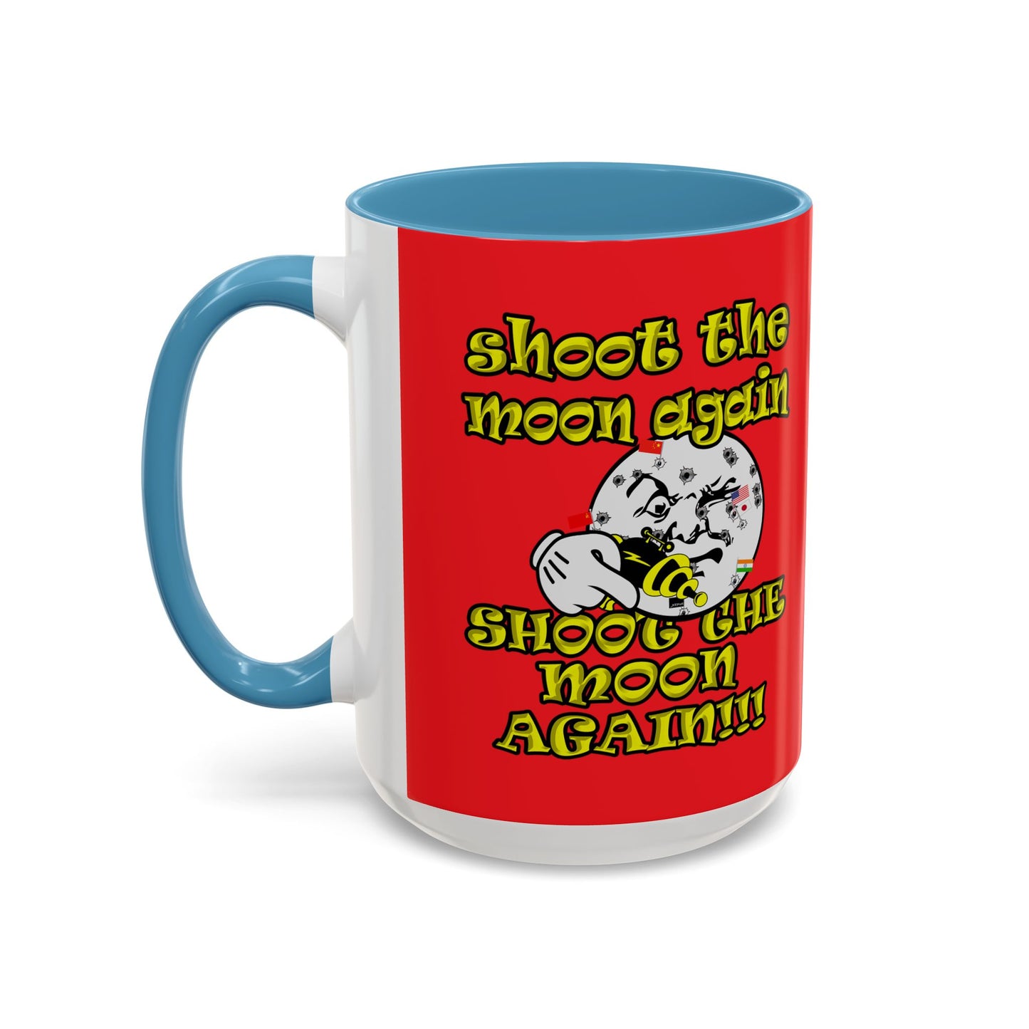 shoot the moon again - Accent Mug (red)