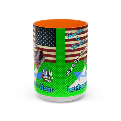 shoot for the stars - Accent Mug (logo green)