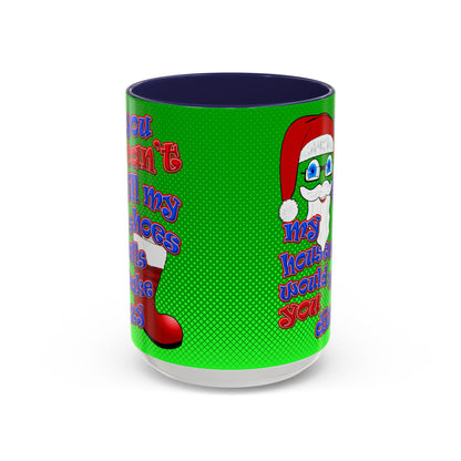 santa's shoes - Accent Mug (logo green)