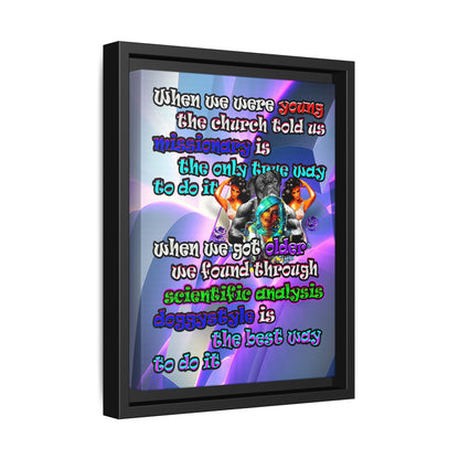 doggystyle - framed canvas art (grey-pink wave)