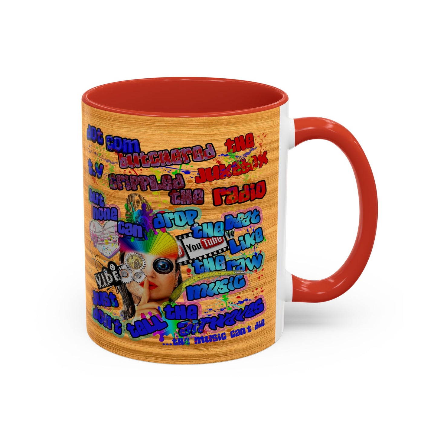 drop the beat - Accent Mug (butterscotch wood finish)