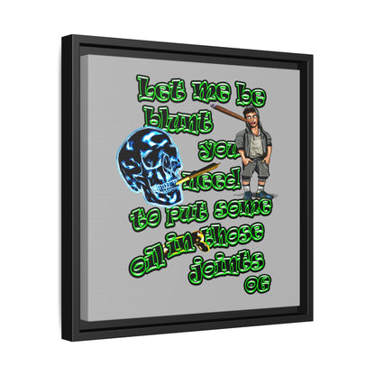 og - framed canvas art (light grey)