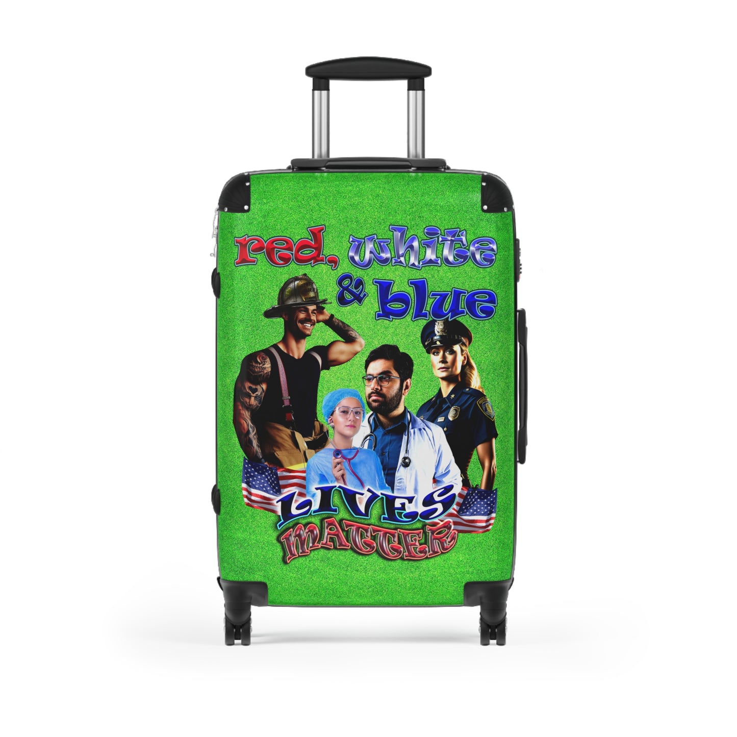 rw&b lives matter - Suitcase (green turf)