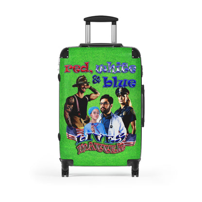 rw&b lives matter - Suitcase (green turf)