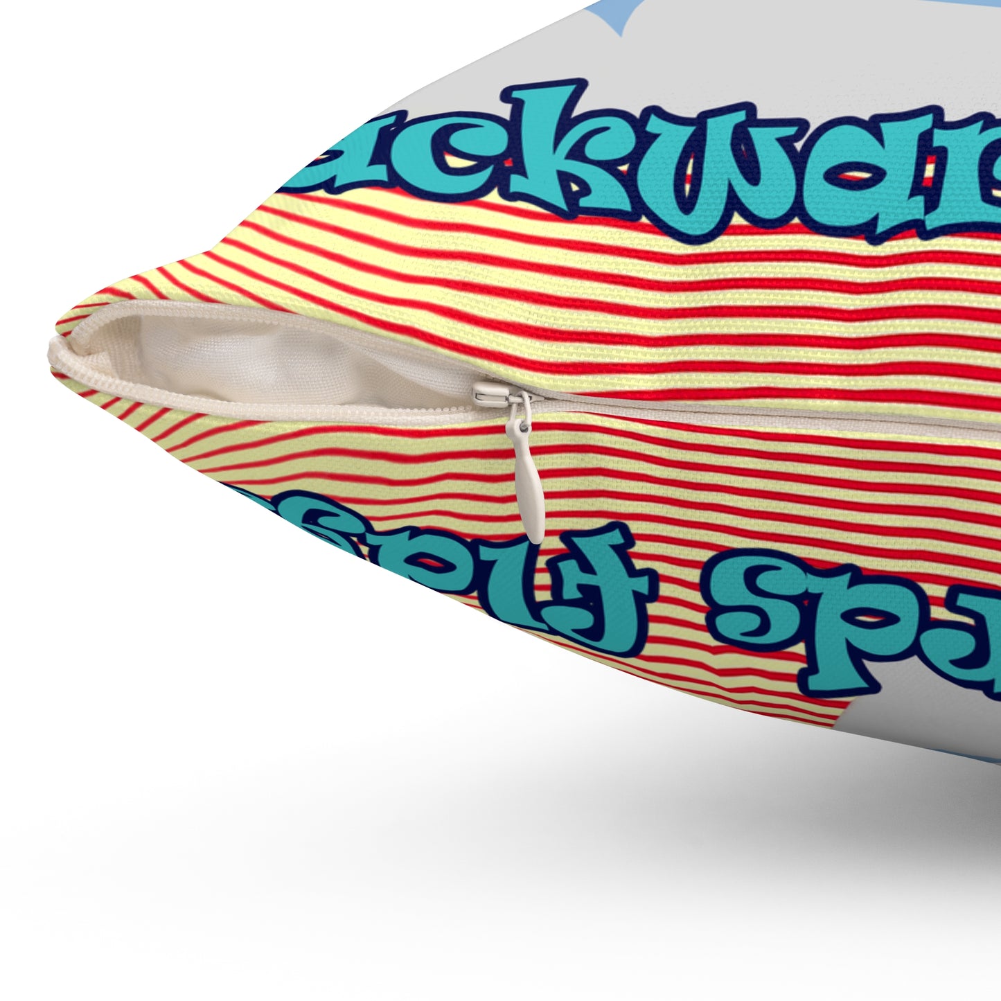 shoot for the stars - Spun Polyester Square Pillow - (yellow-orange wave)