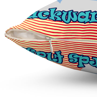 shoot for the stars - Spun Polyester Square Pillow - (yellow-orange wave)