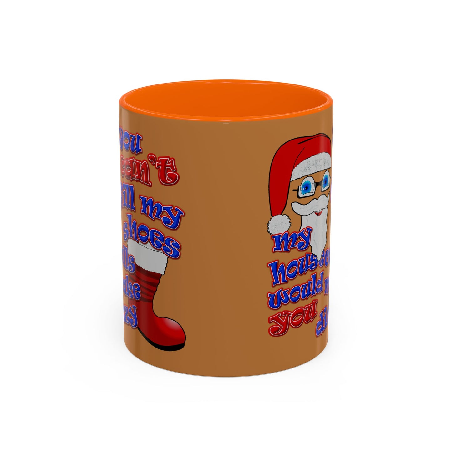santa's shoes - Accent Mug (light brown)