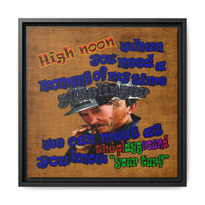 high noon - framed canvas art (brown papyrus)