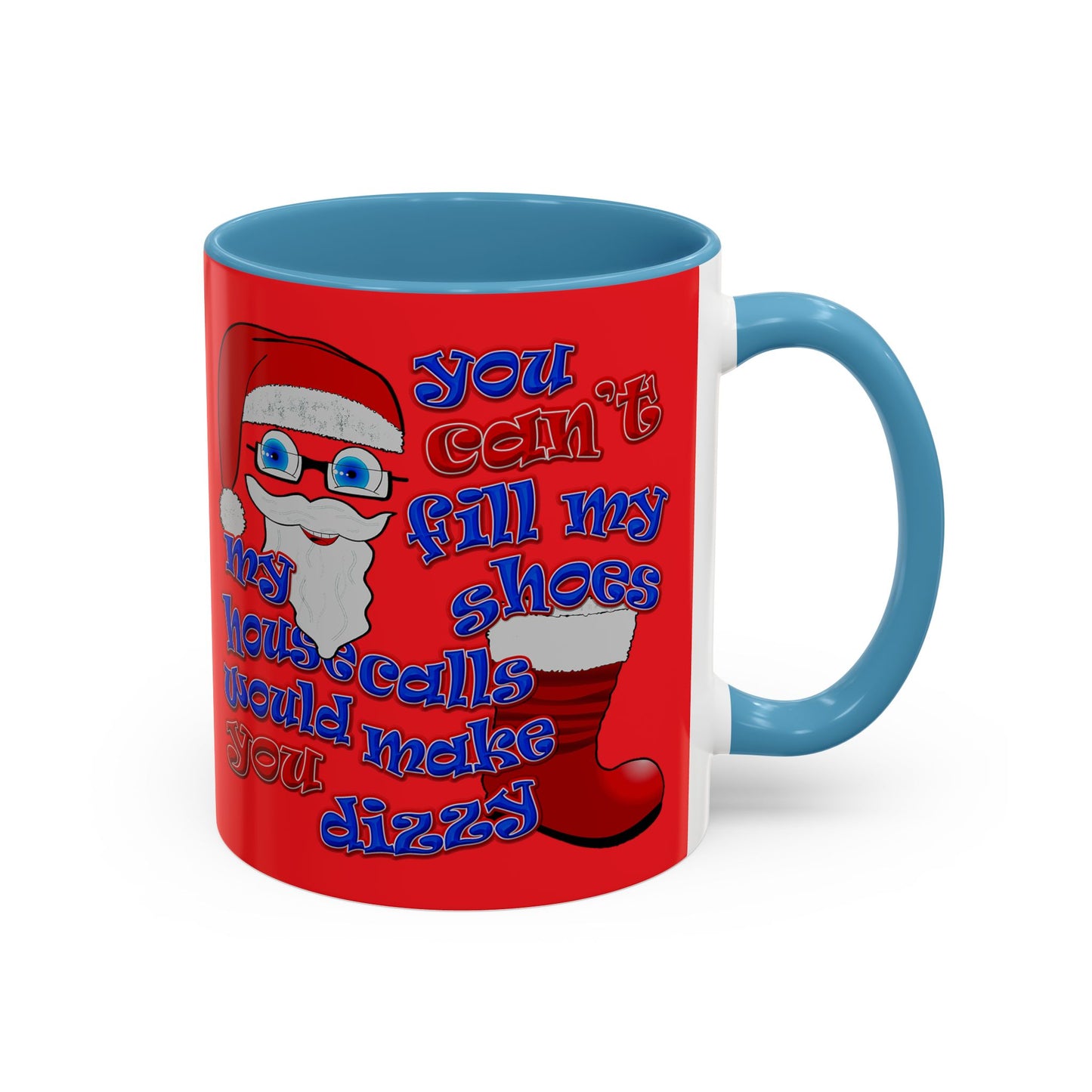 santa's shoes - Accent Mug (red)