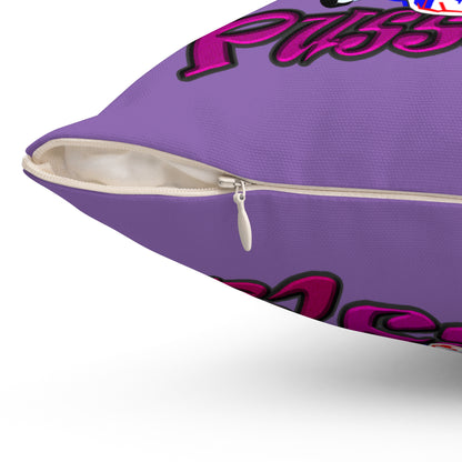 tag that - Spun Polyester Square Pillow - (light purple)