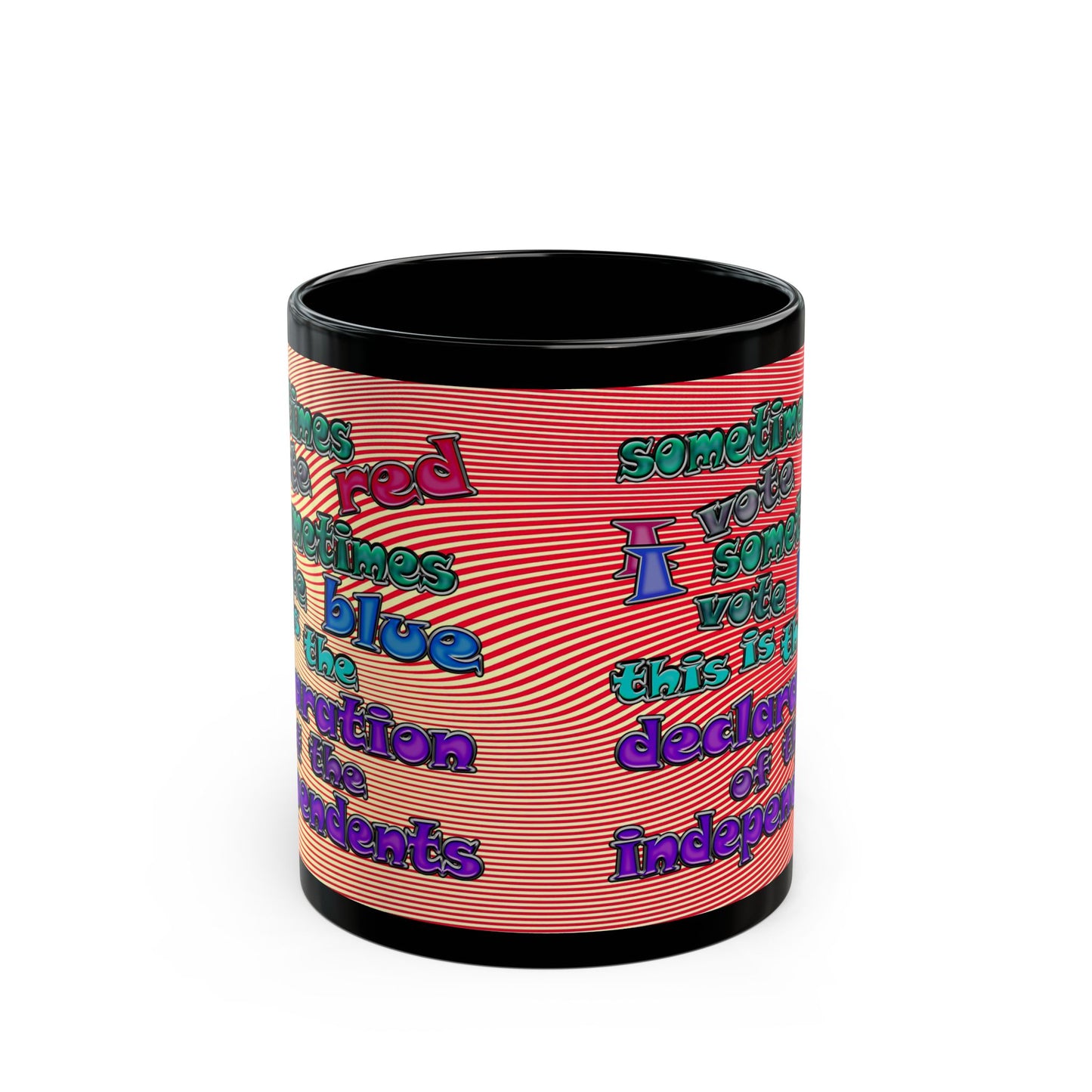 declaration of the independents - Black Mug (yellow-orange wave)