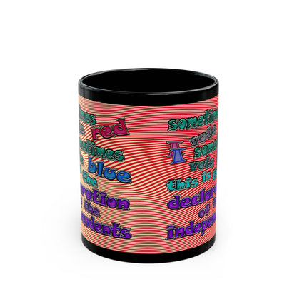 declaration of the independents - Black Mug (yellow-orange wave)