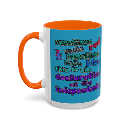 declaration of the independents - Accent Mug (turquoise)