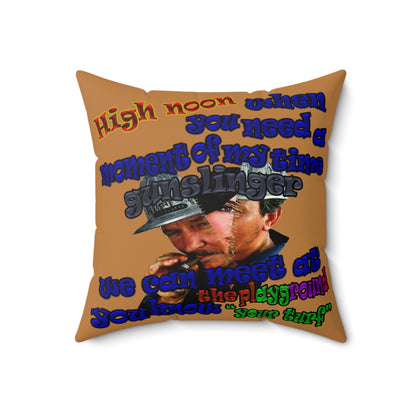 high noon - Spun Polyester Square Pillow - (light brown)
