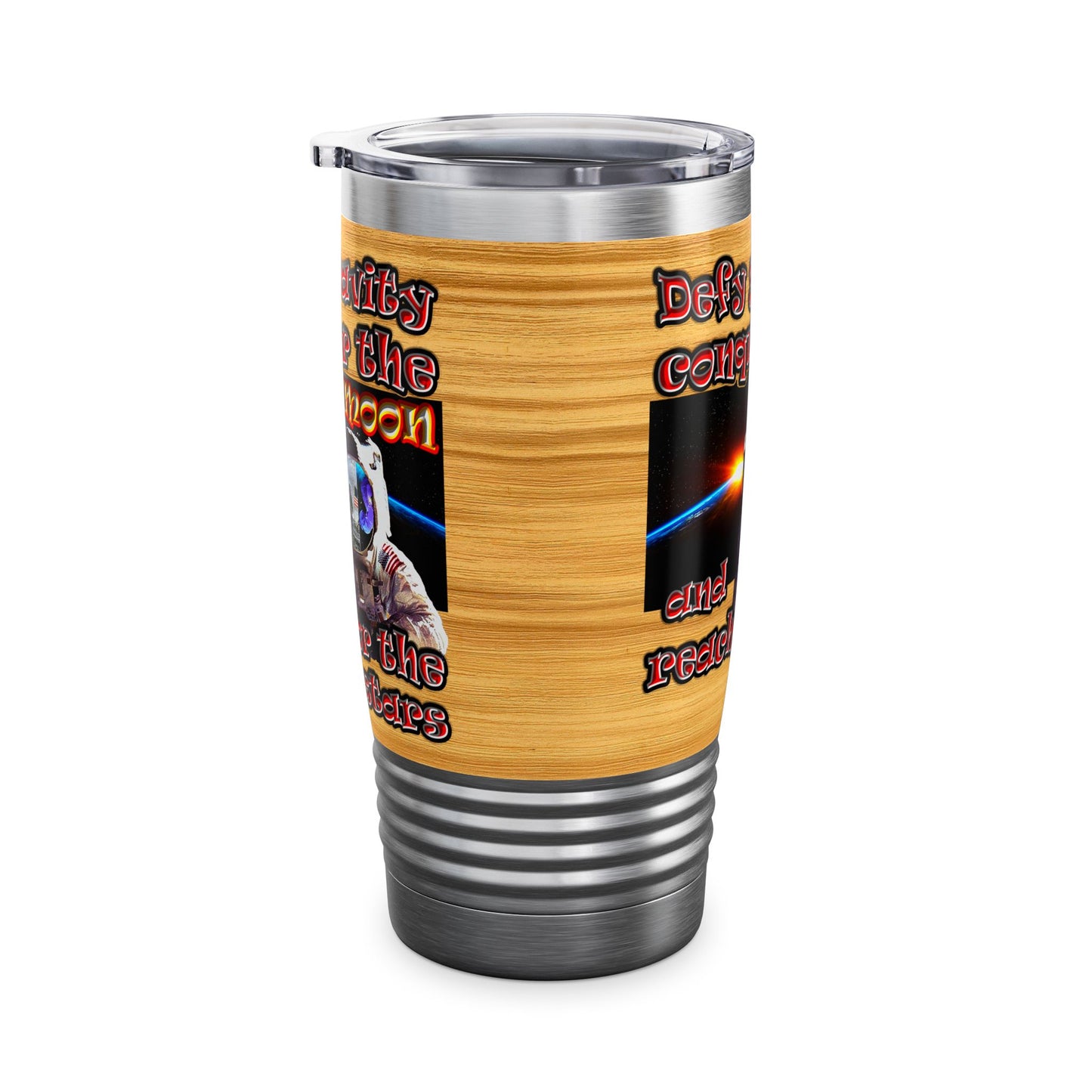 defy conquer reach - Ringneck Tumbler, 20oz (butterscotch wood finish)