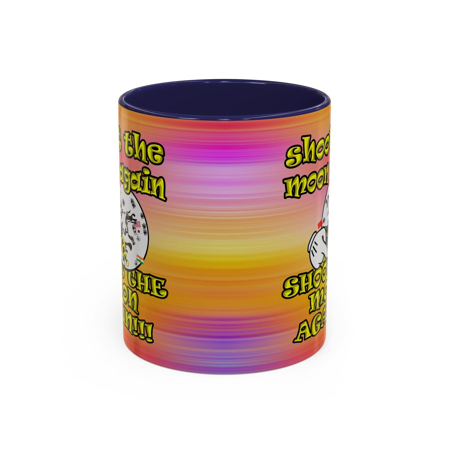 shoot the moon again - Accent Mug (color blur)