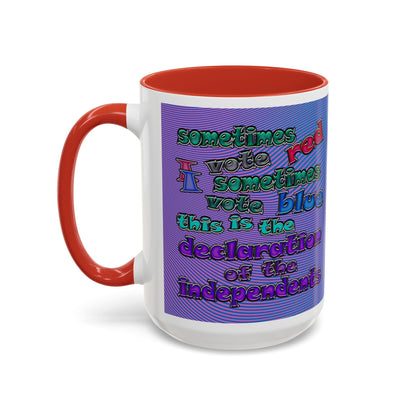 declaration of the independents - Accent Mug (light blue-purple wave)