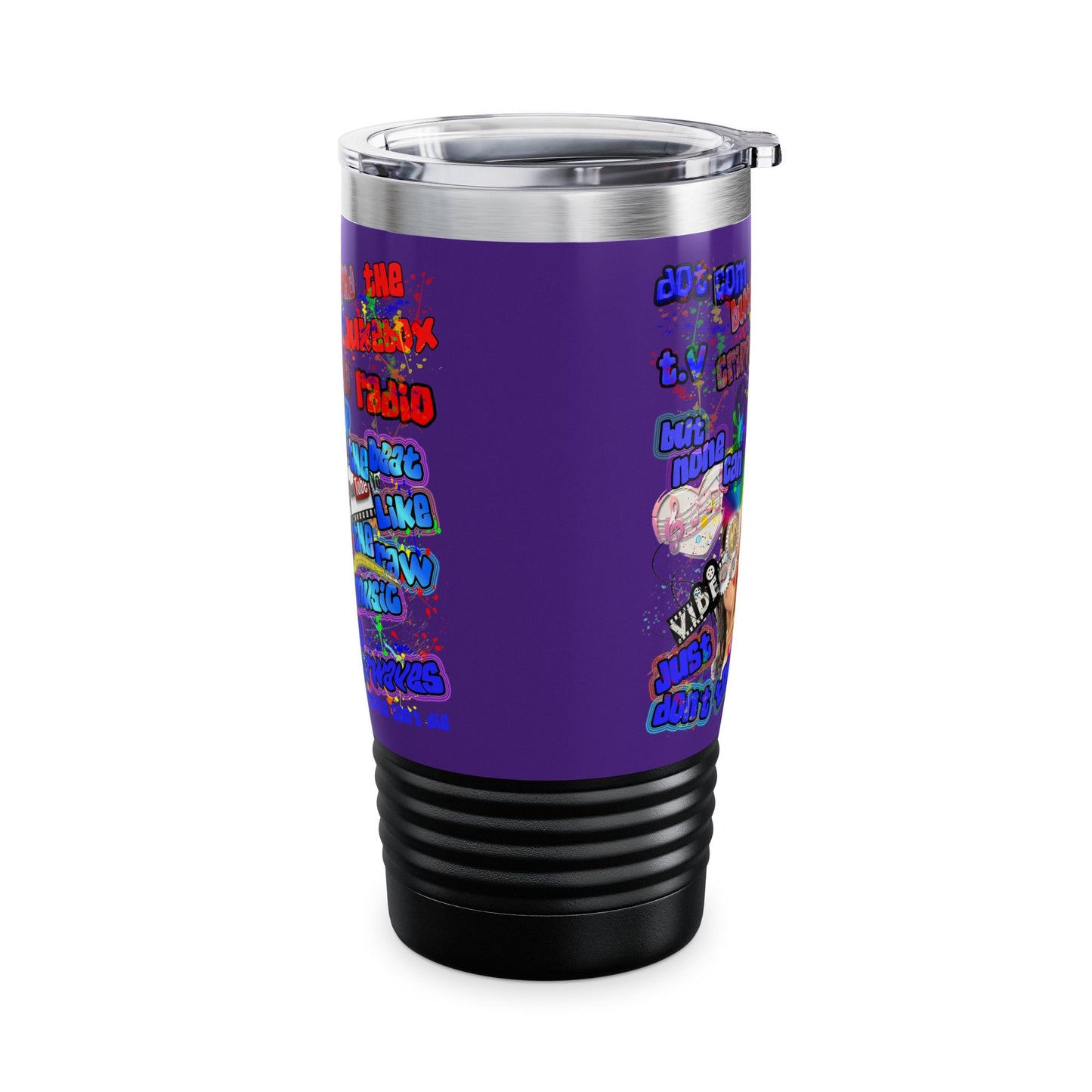 drop the beat - Ringneck Tumbler, 20oz (purple)