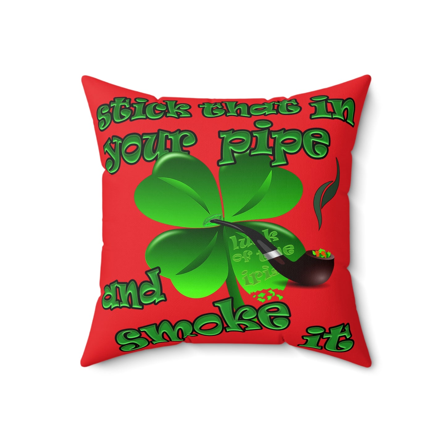celtics logo - Spun Polyester Square Pillow - (red)