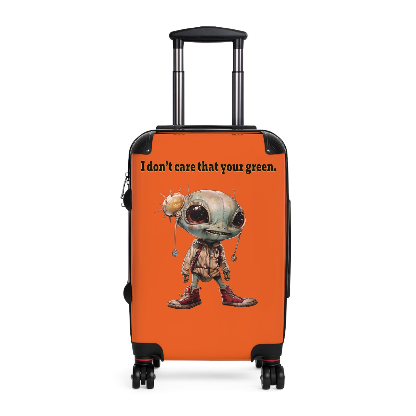 I don't care that your green - Suitcase (orange)