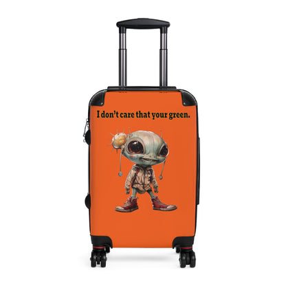 I don't care that your green - Suitcase (orange)