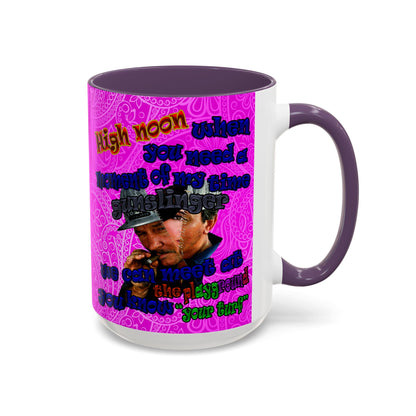 high noon - Accent Mug (pink swirl)