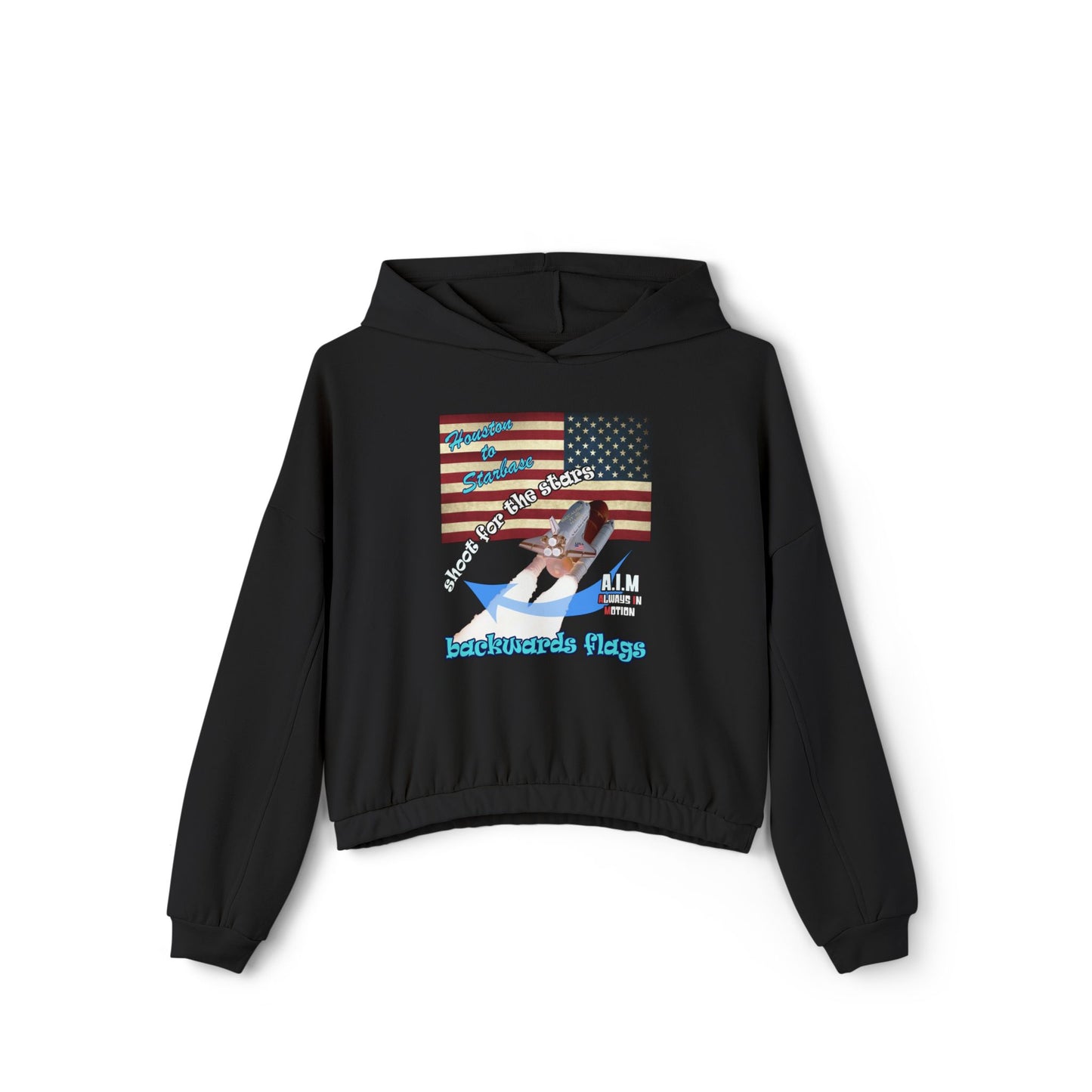 shoot for the stars - Women's Cinched Bottom Hoodie