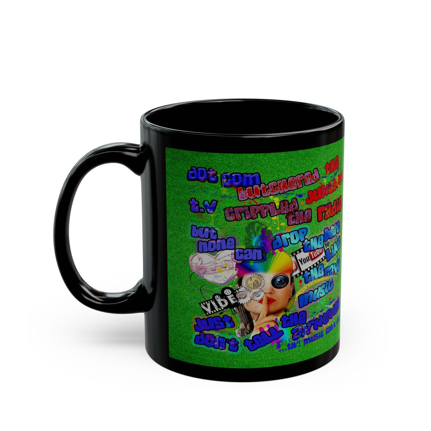 drop the beat - Black Mug (green turf)