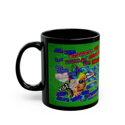 drop the beat - Black Mug (green turf)