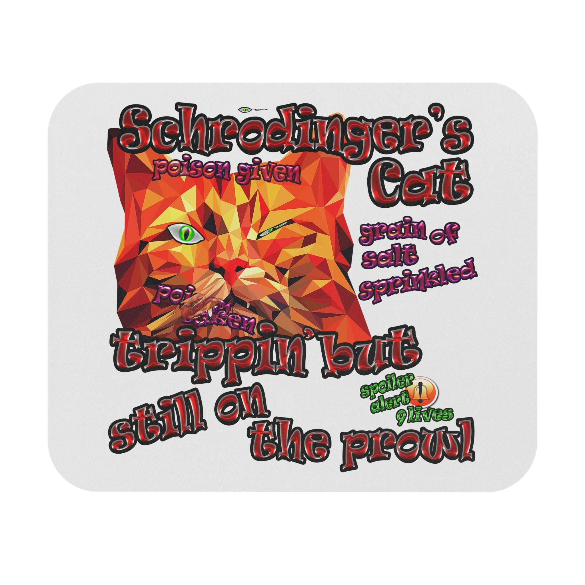schrodinger's cat - Mouse Pad (Rectangle) (white)