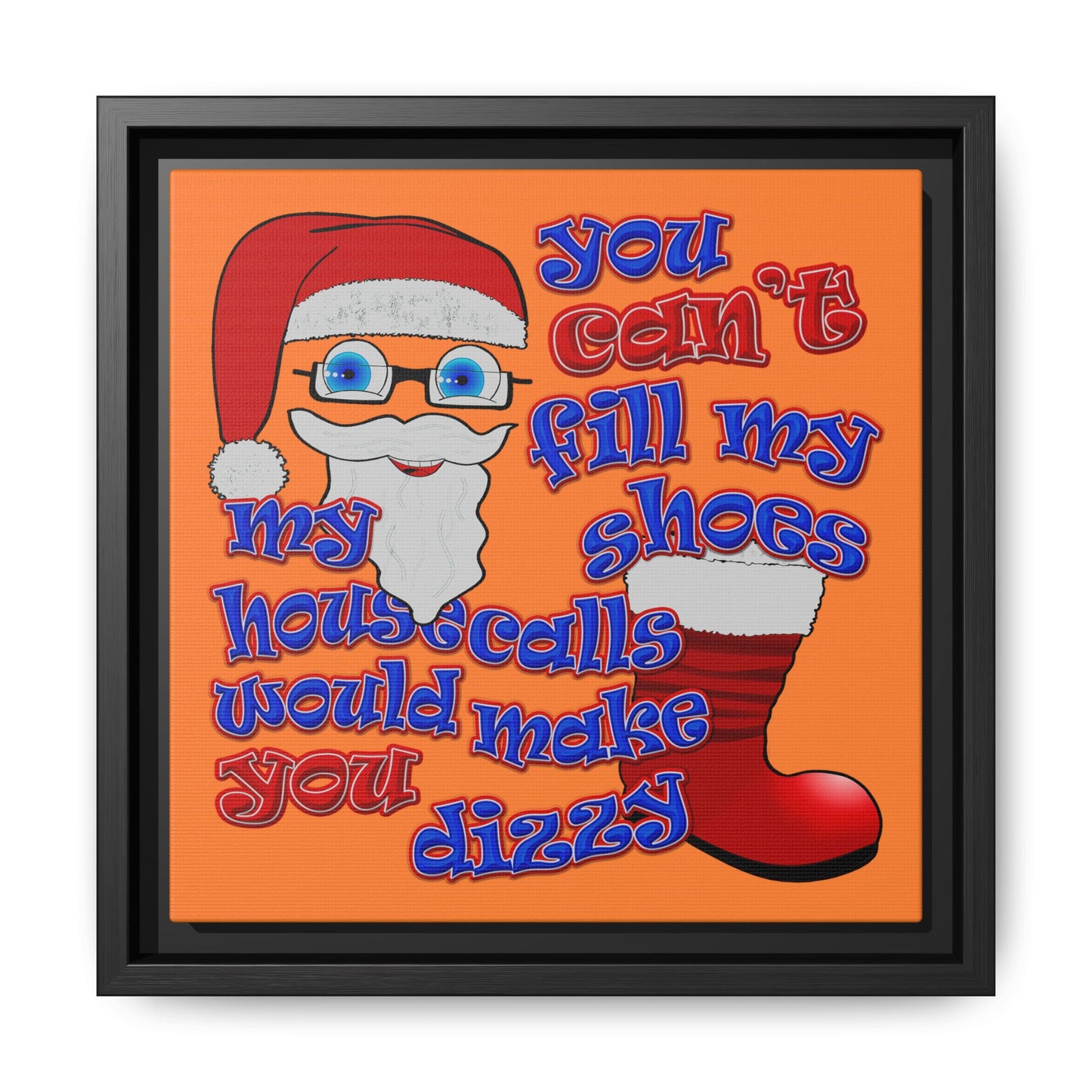 santa's shoes - framed canvas art (crusta)