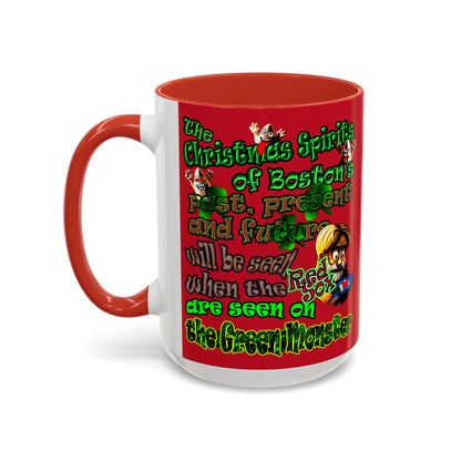 christmas spirits of boston - Accent Mug (dark red)