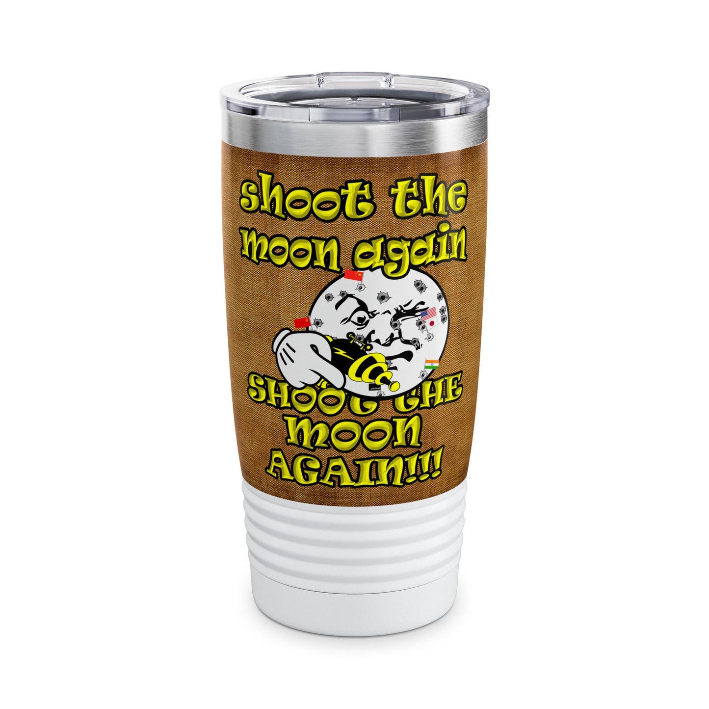 shoot the moon again - Ringneck Tumbler, 20oz (brown papyrus)