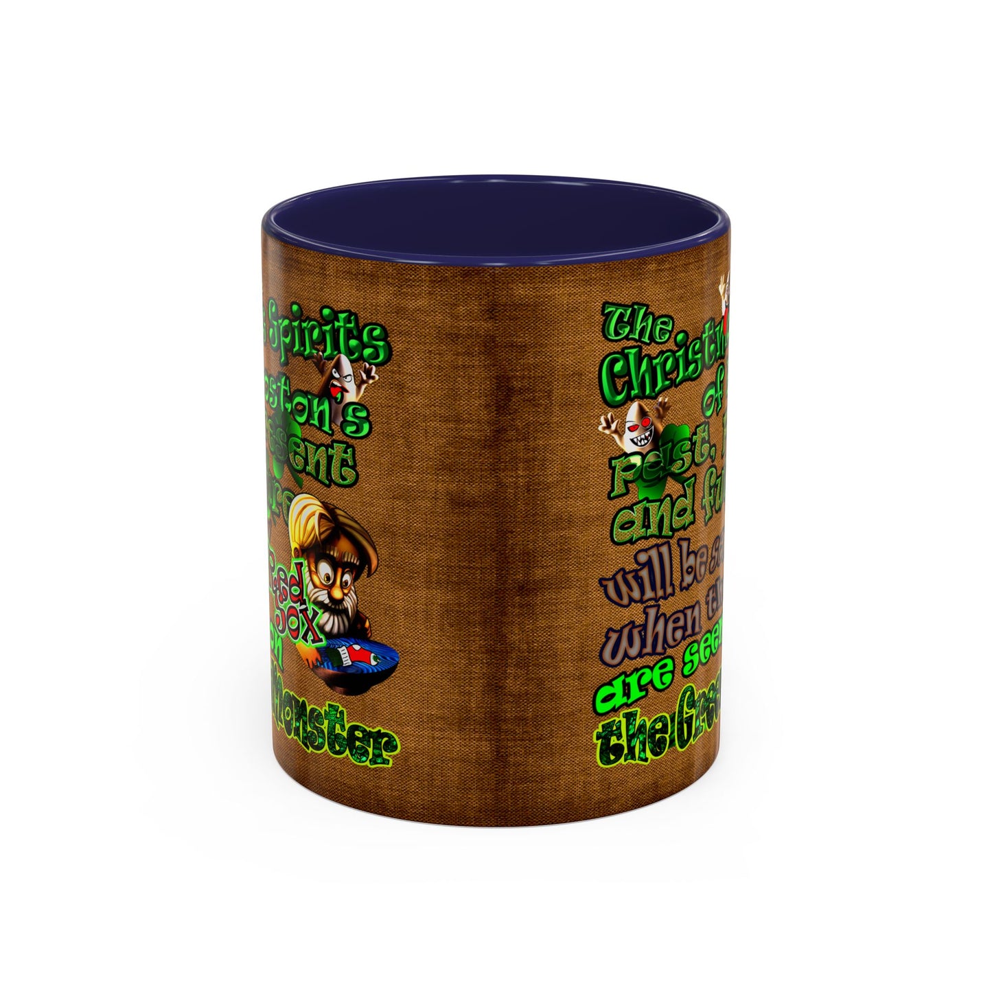 christmas spirits of boston - Accent Mug (brown papyrus)