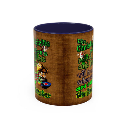 christmas spirits of boston - Accent Mug (brown papyrus)