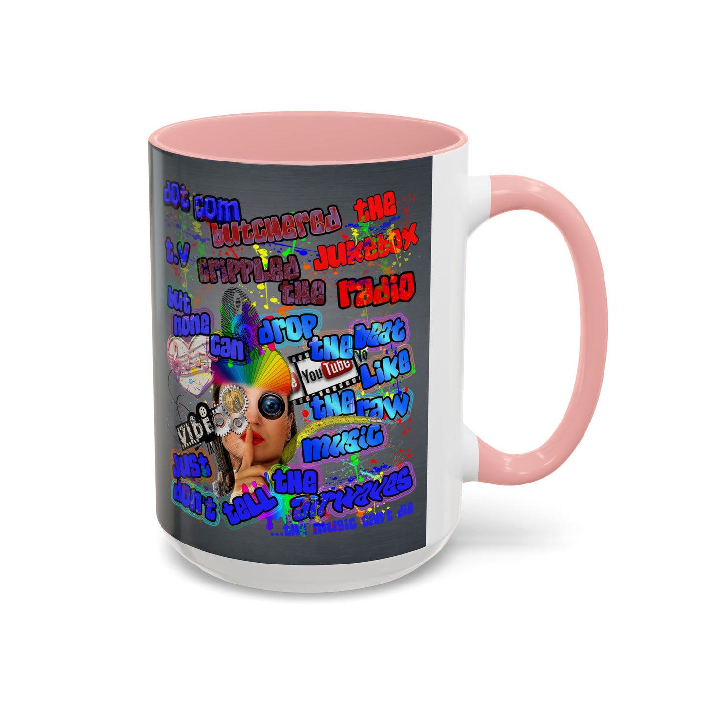 drop the beat - Accent Mug (grey-light grey)